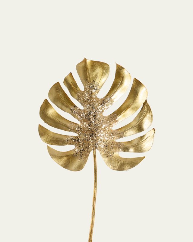 Glittered Monstera Pick